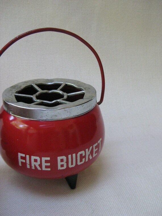 Vintage Fire Bucket Ashtray by VintageByThePound on Etsy