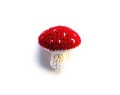 Red toadstool, mushroom ornament, fly agaric, toadstool ornament