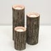Tree Branch Candle Holders I- Rustic Wood Candle Holders, Tree Slice, Wooden Candle Holders
