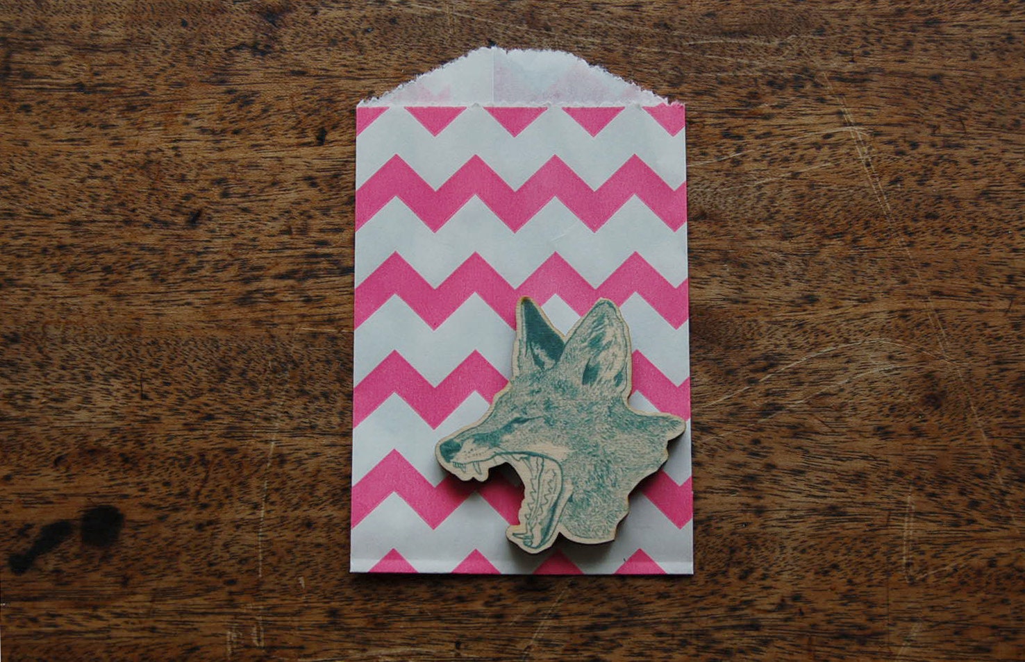 Limited Edition Laser Cut Yawning Fox in Jade Green