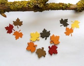 90 Bazzil Autumn Maple Leaf Punches. Premium Textured Die Cuts in Fall Colours. Confetti Albums Scrapbook Card Making.