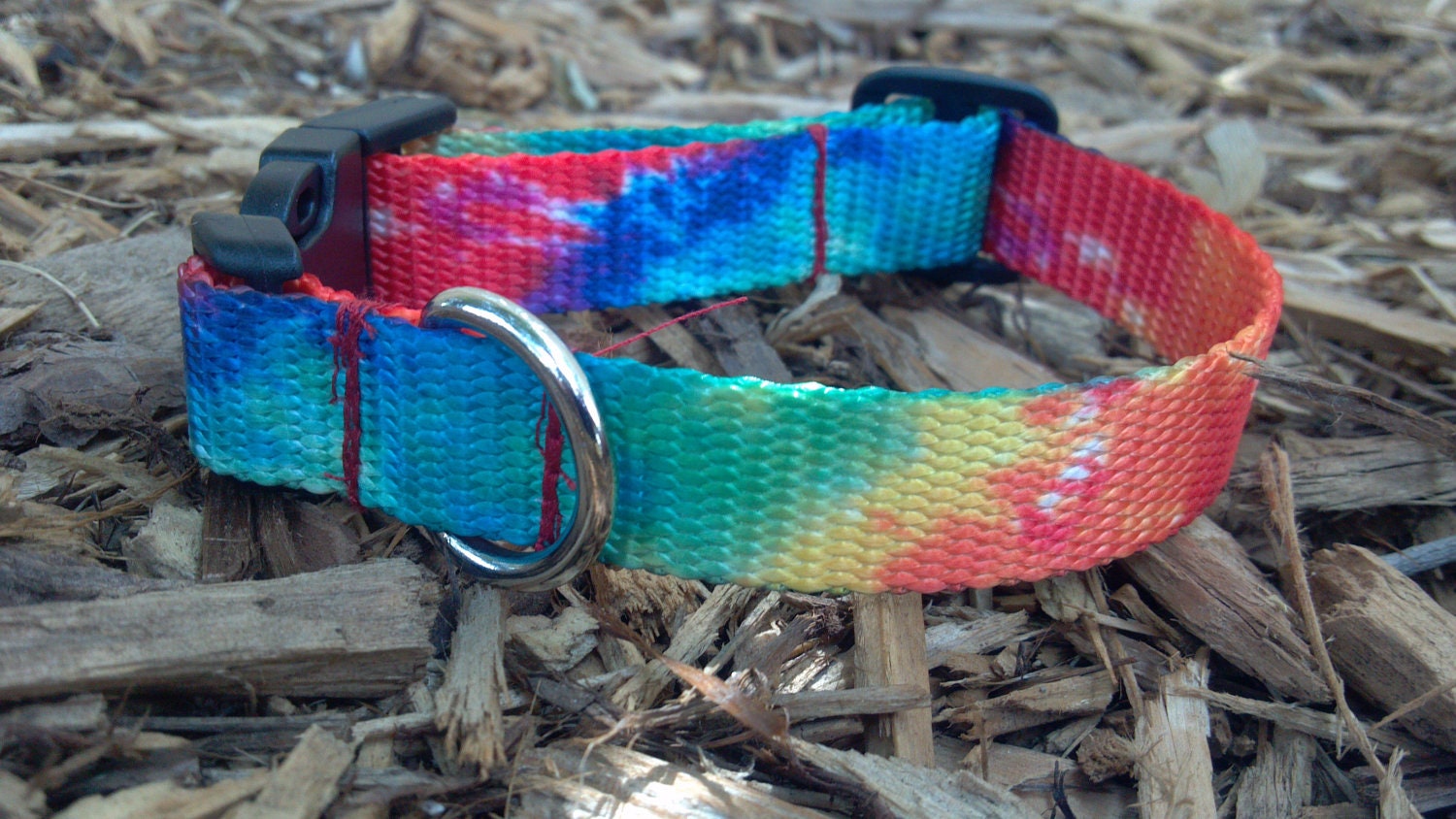 Tie-Dye Nylon Dog Collar (size medium)