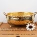 vintage brass footed planter or bowl with handles