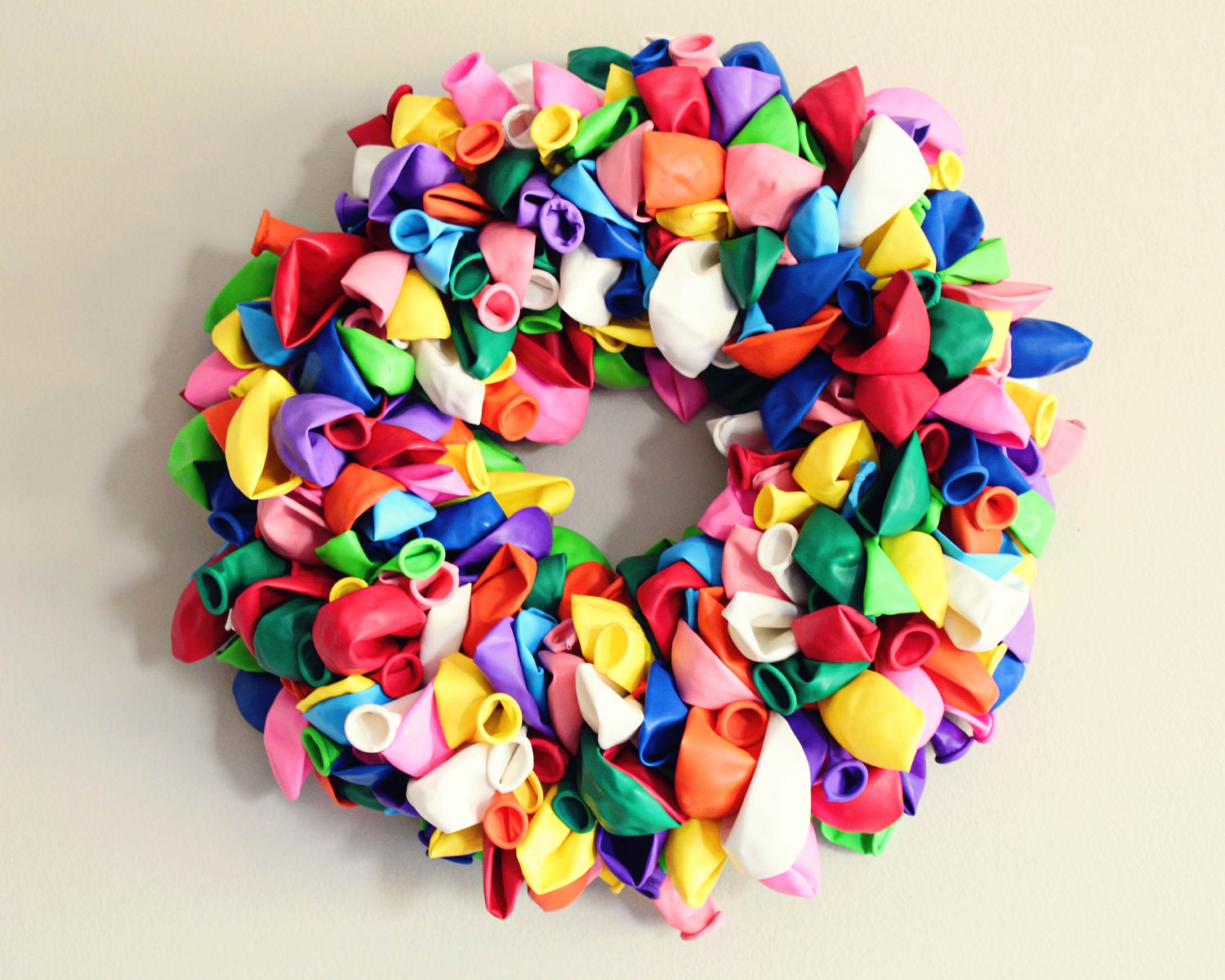 Balloon Wreath Rainbow Birthday Party Door Decoration