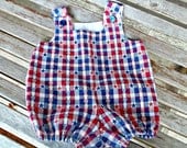 Baby Boy Bubble Romper JonJon, Summer Bubble, Beachwear, Custom Boutique Children Clothing