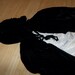 Antique Black Velvet Cloak / Opera Coat...Ruched Hood...Satin Lining...Reserved For Tamela