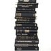 Sky High Black 17 Book Collection Gold Writing Vintage Book Decor Interior design