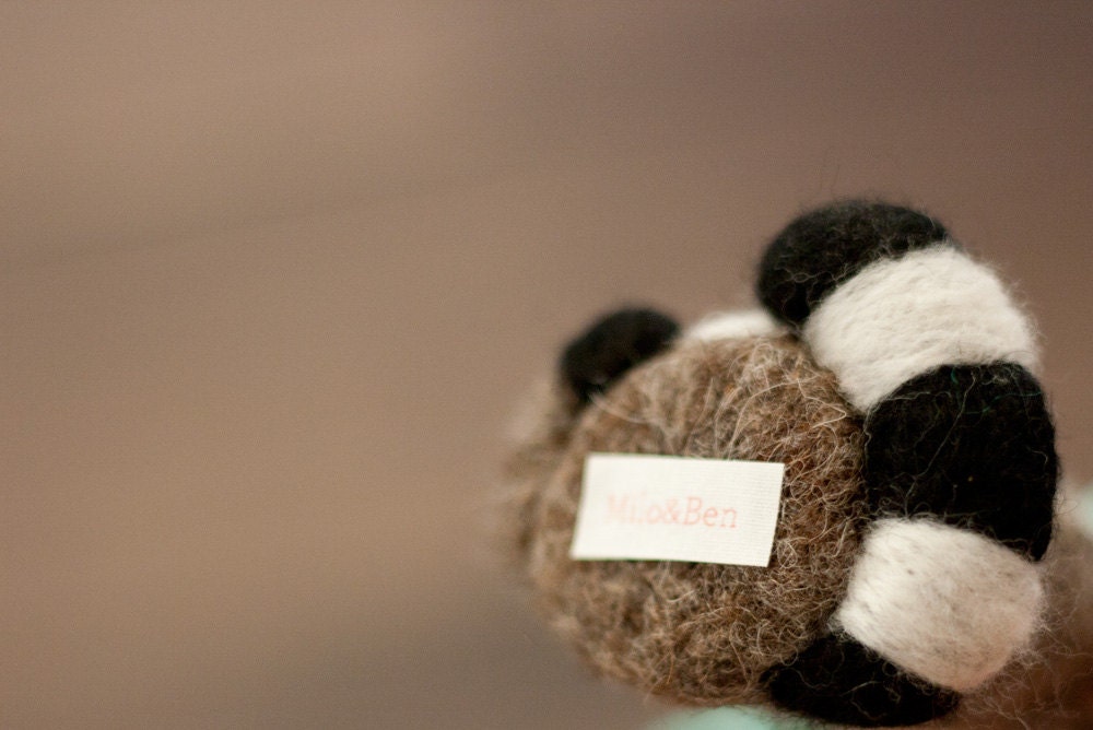 Oliver, needle felted collectable raccoon
