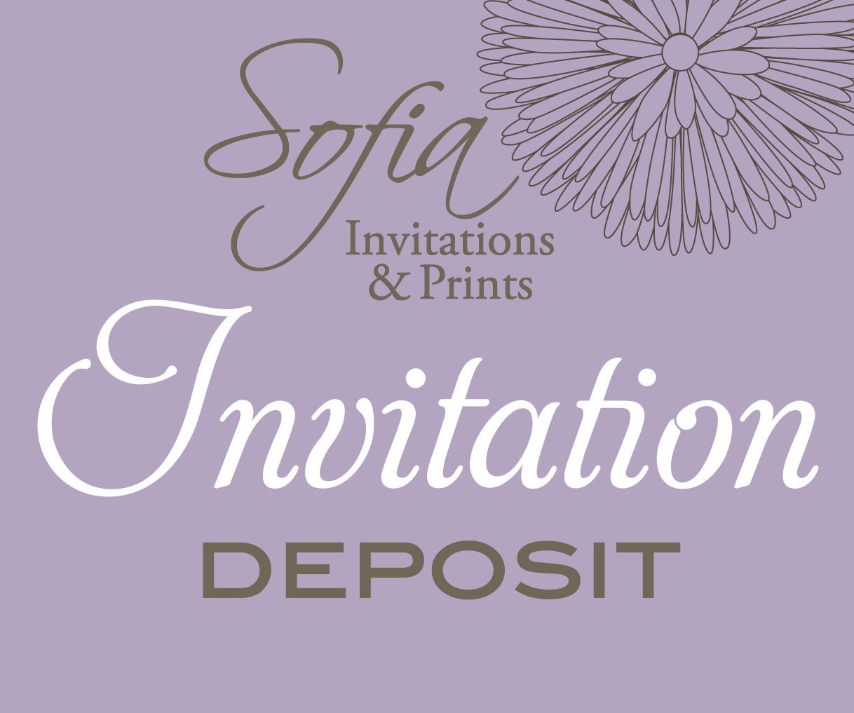 Custom Wedding Invitations (Deposit)