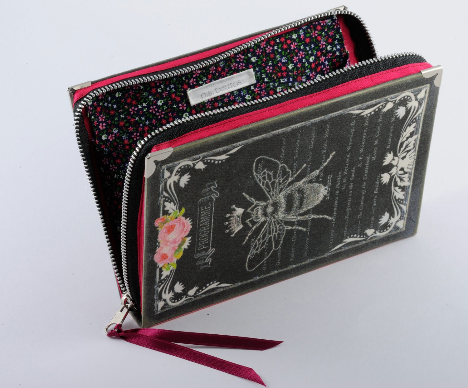 Vintage Black Queen Bee Book Clutch