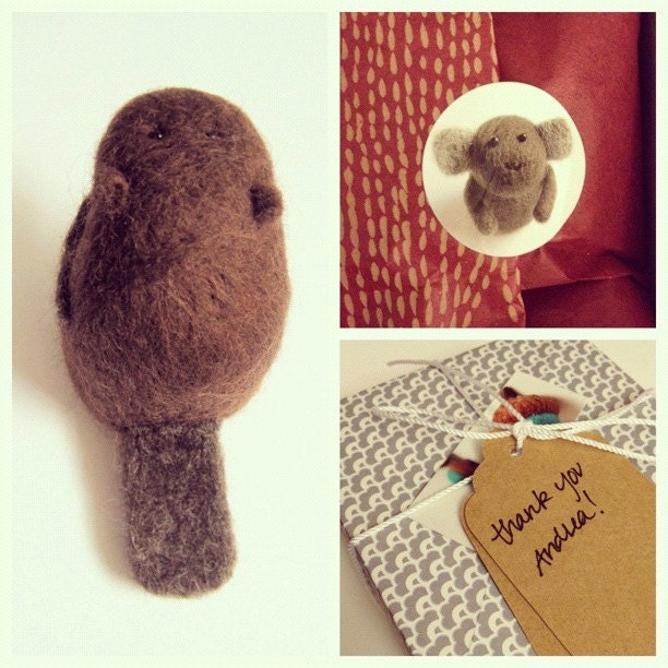 Felt Beaver - Cute Needle Felted Animal