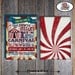 Carnival Party - Circus Party - Invitation & Wrap Around Address Labels - Customized Printable (Vintage, Big Top, Circus Poster, Birthday)