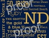 Notre Dame Subway Art 11x14