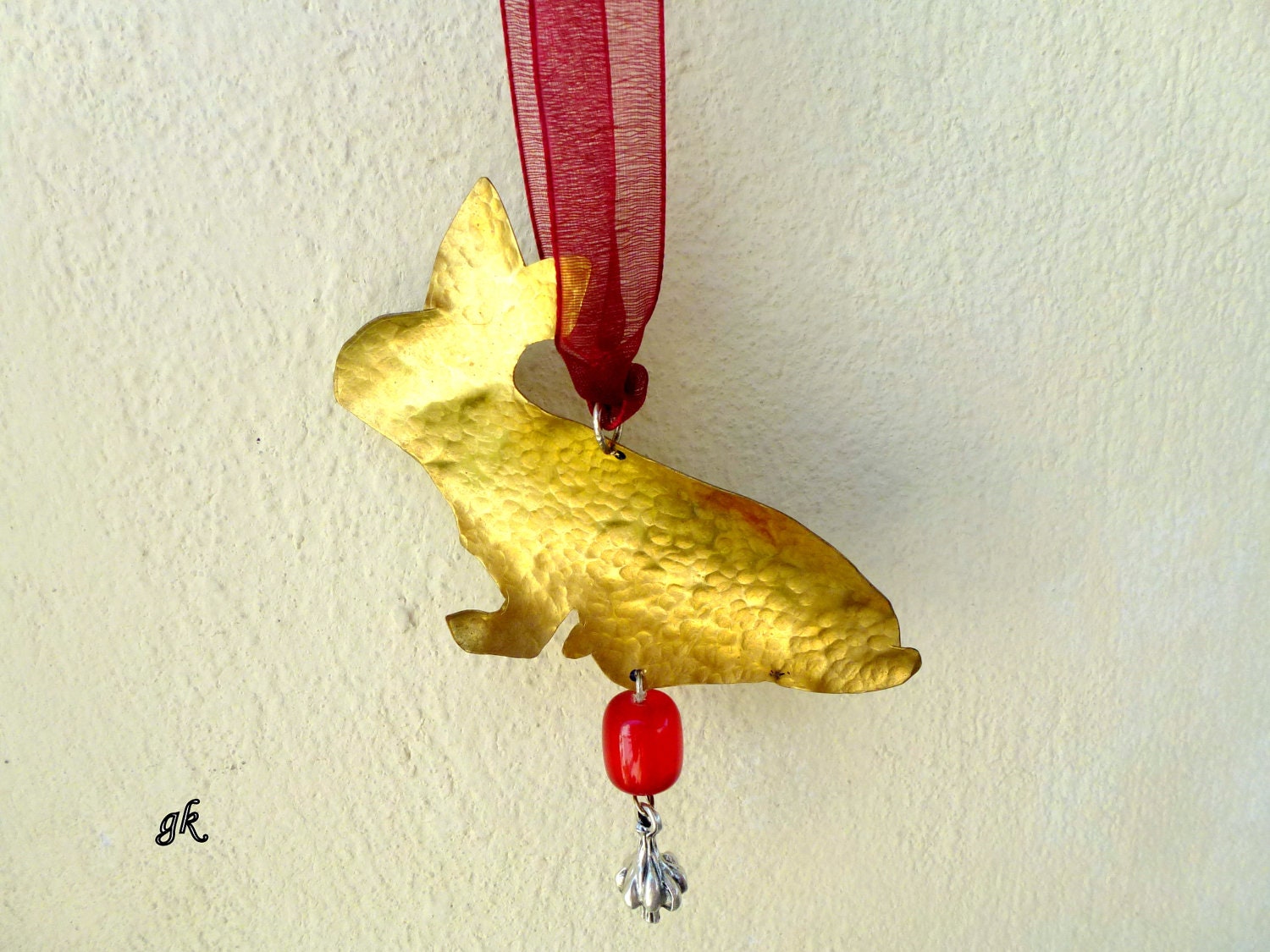 Bunny Handmade Hanging Decoration, Wall Hanging, Rabbit Woodland Animals