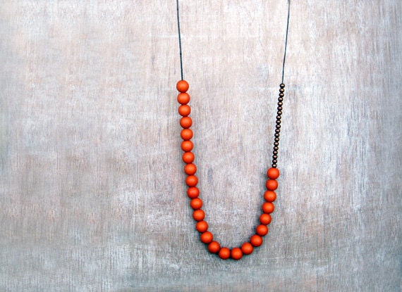 Rusted orange necklace