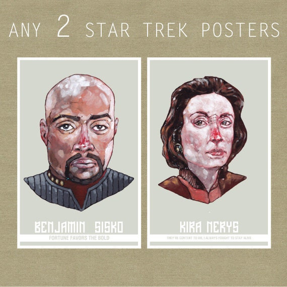 Star Trek Character Fan Posters Set of 2 11 x 17