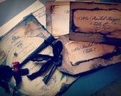Reserved - 28 invitations, thank yous, wishing well cards and 49 tent cards Vintage Wedding Invitation Suite