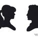 New Girl (Jess and Nick) Handcut Paper Silhouette Set