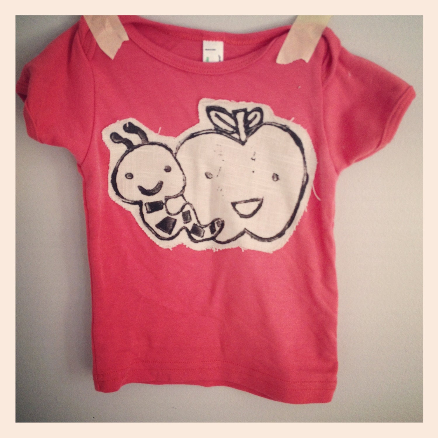 Organic Apple and worm tshirt