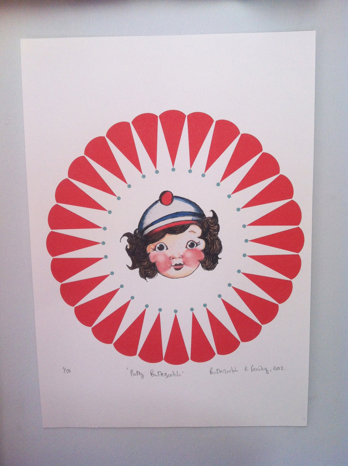 RESERVED FOR ERIN Betty Butterscotch Print