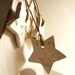 10 snowflake Christmas ornaments, white and pearl porcelain, star shaped