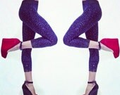 black crystallized leggings