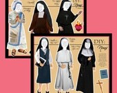 DIY Nuns magnetic paper doll set YOU can personalize with photos