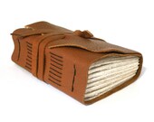 Extra Chunky Leather Journal, Butterscotch Hand-Bound 4.5 x 6 Journal by The Orange Windmill on Etsy