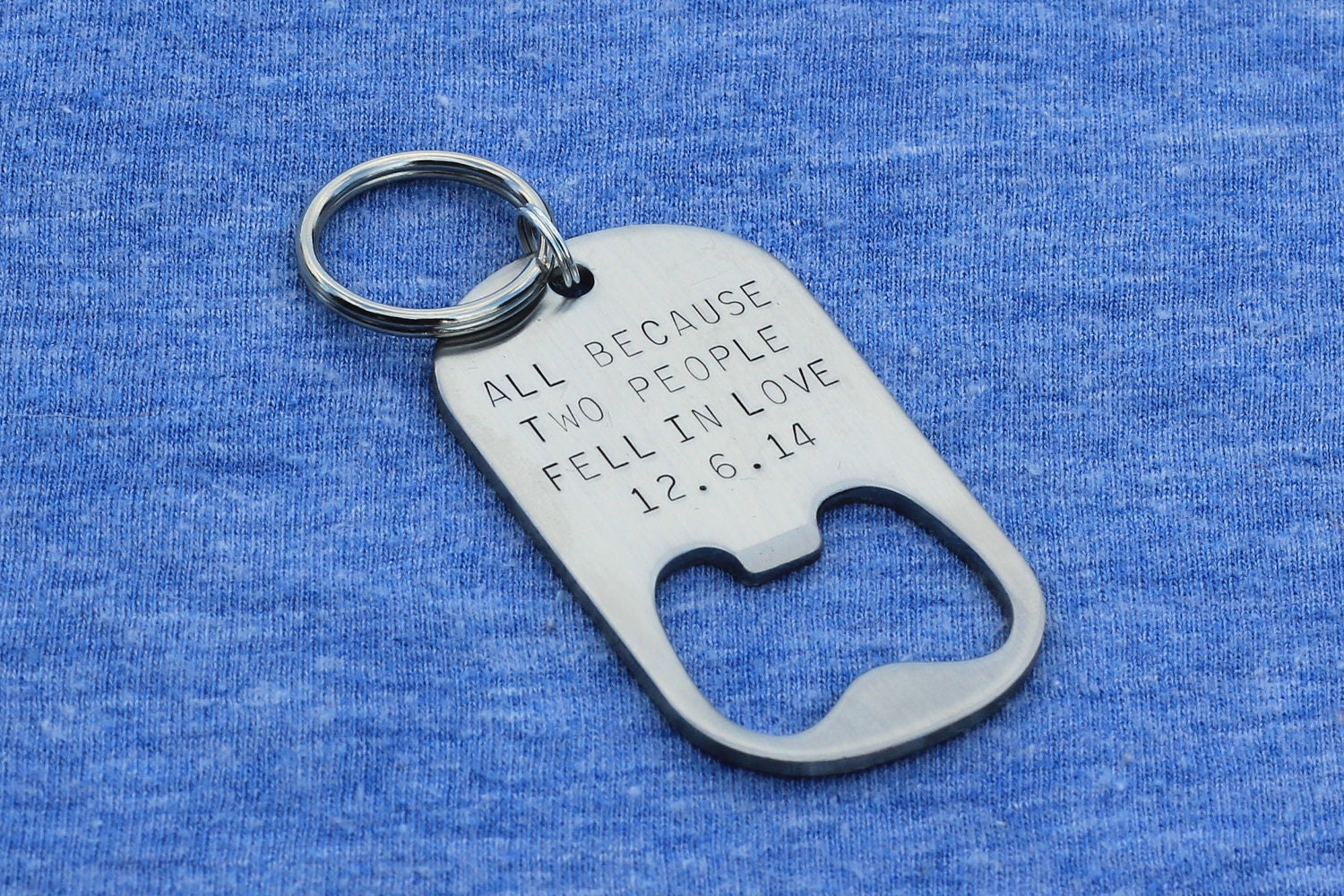 Personalize Bottle Opener Keychain for Groomsmen - Wedding Best Man Groomsman Gift