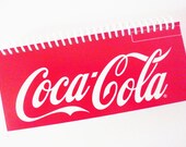 COKE SODA POP Journal Notebook Book Coca Cola spiral bound Recycled Upcylced Earth Friendly - Red, Yellow & White Sketchpad