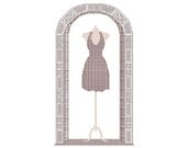 Little Black Dress cross stitch & blackwork chart nr114, party dress, cocktail dress