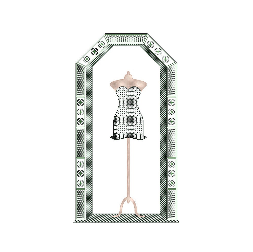 Little Black Dress cross stitch & blackwork chart nr159, party dress, cocktail dress