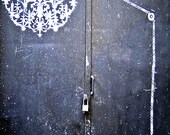 Chandelier Graffiti, Street Art, Black and White, 12 x 18 Photo