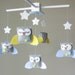 Baby Crib Mobile - Baby Mobile - Owl Mobile - Neutral Mobile - You can Customize your colors :)