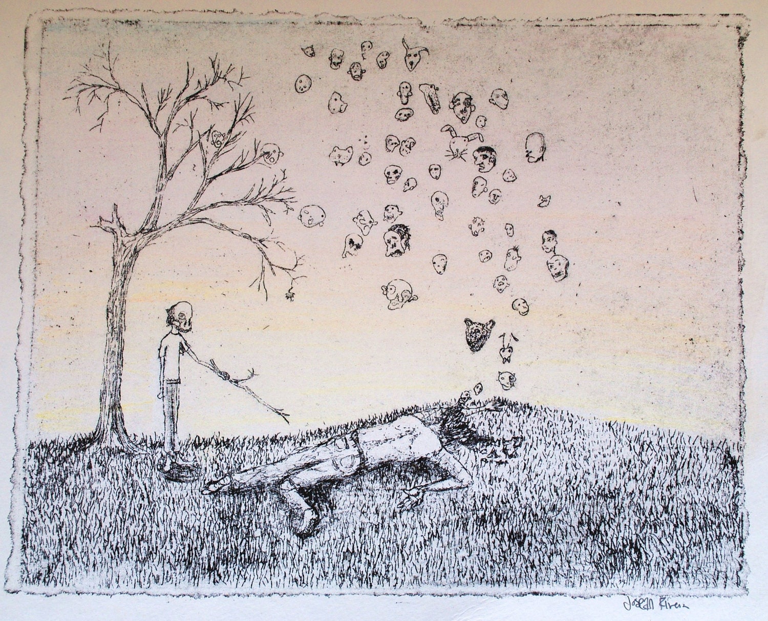 The Big Find- Lithograph