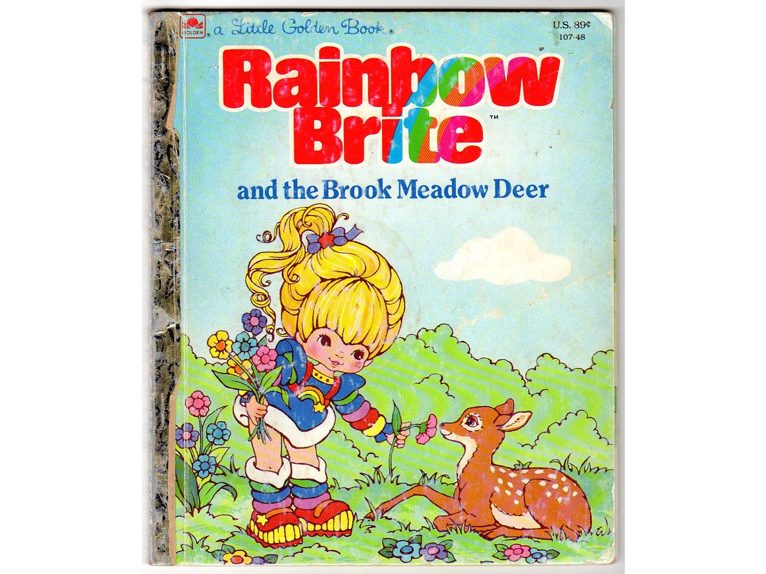 Rainbow Brite and the Brook Meadow Deer Vintage 1980s Little Golden Book Childrens