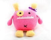 Penelope the Hand Knit Stuffed Amigurumi Monster