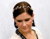 Wedding Crown, Rustic Bridal Hair Accessory, Boho Headband, Bridal Tiara, Woodland Hair Piece, Flower Girl, VelvetTeacup