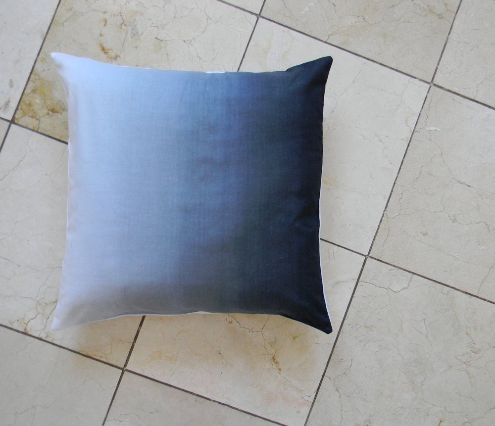 Black to White Ombre 18" x 18" pillow cover