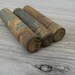 3 Antique Sewing Wood Needle Case