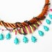 Kershie, Chunky Neon Necklace, tribal necklace, raw ropes with chains and hand painted rhinestones. OOAK