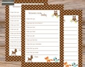 Well Wishes for Baby Woodland Animal - INSTANT DOWNLOAD, printable Il_170x135