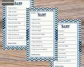 baby well wishes chevron stripe navy blue & gray - INSTANT DOWNLOAD Il_170x135