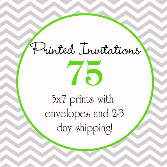 75 Printed Invitations and Envelopes Il_570xn
