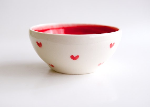 Red Heart Bowl- Ceramics by RossLab