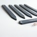Chalkboard Garden Markers Herb Stakes SET OF 3- Black Stoneware by RossLab, white heart garden decor