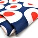 Vintage Head Scarf Mod Red White Blue Circles Belt Scarf