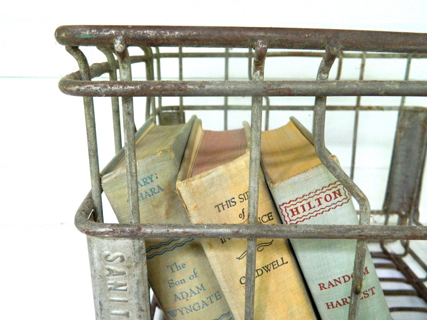 Vintage Milk Crate Metal Industrial
