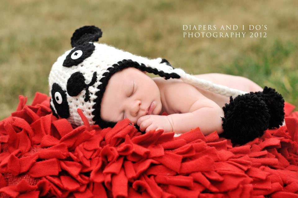 Baby Panda Bear Earflap Hat - Crochet Newborn Beanie Boy Girl Costume Winter Thanksgiving Photo Prop Cap Christmas Outfit
