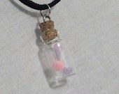 Fairy in a Bottle Charm on Faux Suede Cord Zelda Inspired